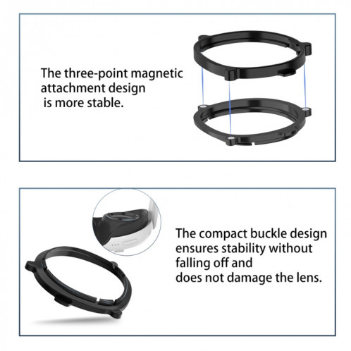 Pour monture de lunettes magnétique Meta Quest 3 VR, spécification : lentille anti-lumière bleue + monture noire SH60041868-06